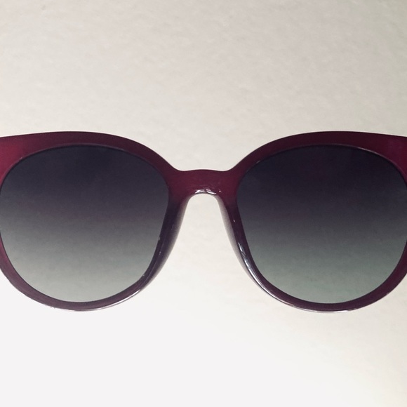 NWOT CAXMAN ROUND CAT-EYE RETRO STYLE HD POLARIZED SUNGLASSES | BURGUNDY/BLACK - Picture 10 of 16